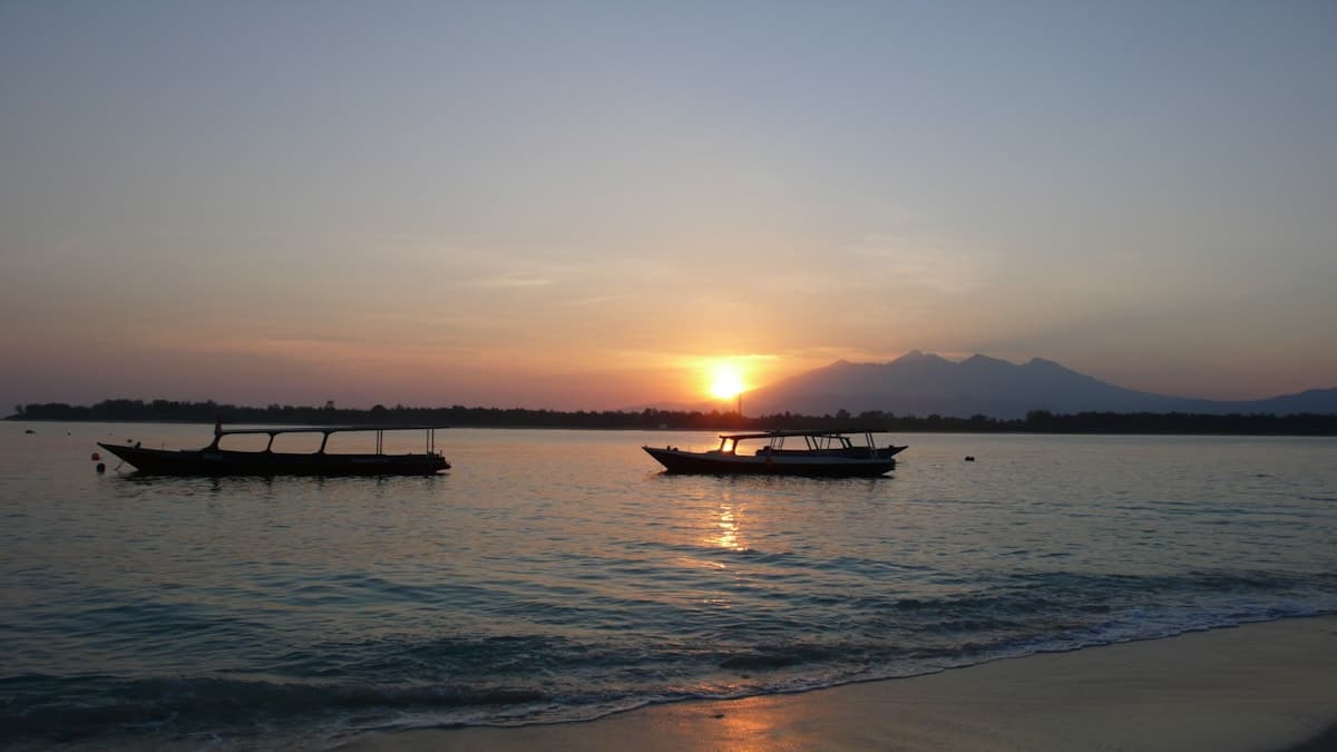 Sunset on car-free Gili Trawangan