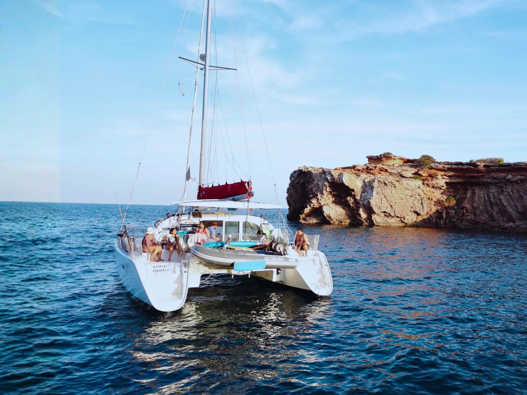 Sundowner on a private catamaran