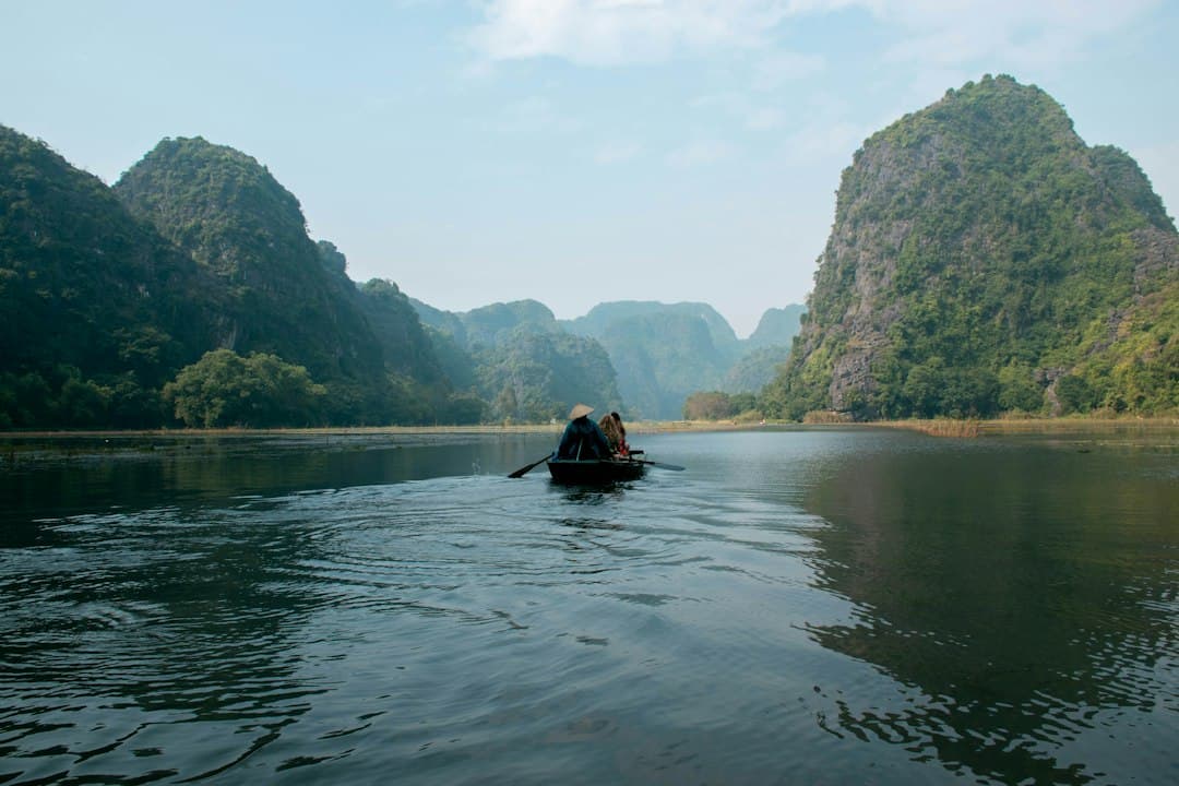 Limestone valleys by boat